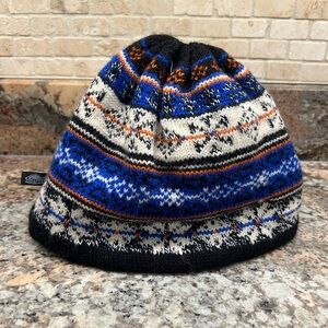 Turtle Fur wool knit winter hat colorful beanie skiing 80's style pattern